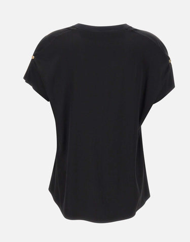 ELENA MIRO' T-shirt con dettaglio gioiello BLACK Donna 
