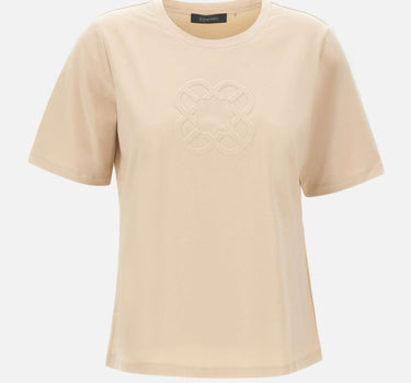 ELENA MIRO' T-shirt con ricamo monogram BEIGE Donna 