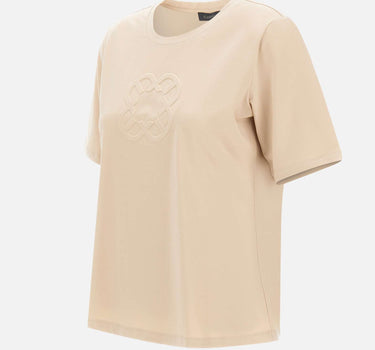 ELENA MIRO' T-shirt con ricamo monogram BEIGE Donna 