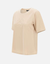 ELENA MIRO' T-shirt con ricamo monogram BEIGE Donna 