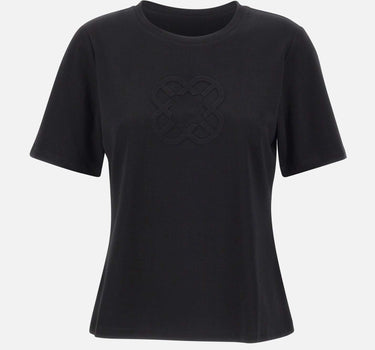 ELENA MIRO' T-shirt con ricamo monogram BLACK Donna 