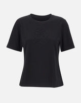 ELENA MIRO' T-shirt con ricamo monogram BLACK Donna 