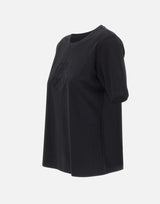 ELENA MIRO' T-shirt con ricamo monogram BLACK Donna 