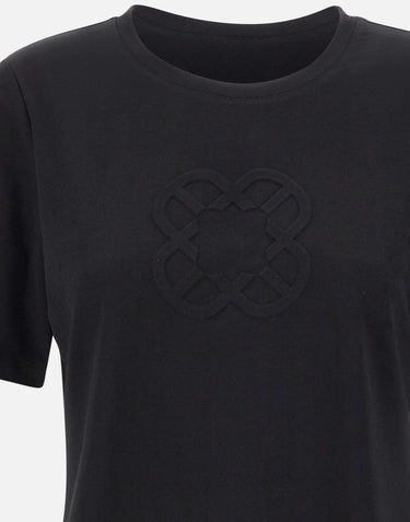 ELENA MIRO' T-shirt con ricamo monogram BLACK Donna 