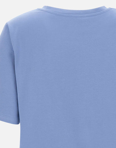 ELENA MIRO' T-shirt con ricamo monogram Light Blue Donna 