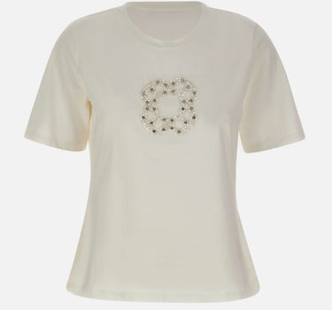 ELENA MIRO' T-shirt con logo gioiello WHITE Donna 
