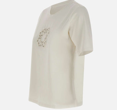 ELENA MIRO' T-shirt con logo gioiello WHITE Donna 