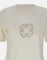 ELENA MIRO' T-shirt con logo gioiello WHITE Donna 