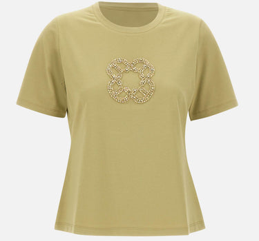 ELENA MIRO' T-shirt con logo gioiello GREEN Donna 