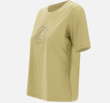 ELENA MIRO' T-shirt con logo gioiello GREEN Donna 