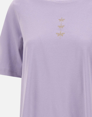 ELENA MIRO' T-shirt con libellule PURPLE Donna 