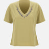 ELENA MIRO' T-shirt con ricamo gioiello GREEN Donna 