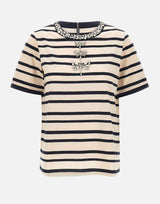 T-shirt con ricamo gioiello G349Z100637N 001 ELENA MIRO' 