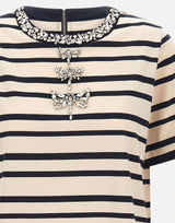 T-shirt con ricamo gioiello G349Z100637N 001 ELENA MIRO' 