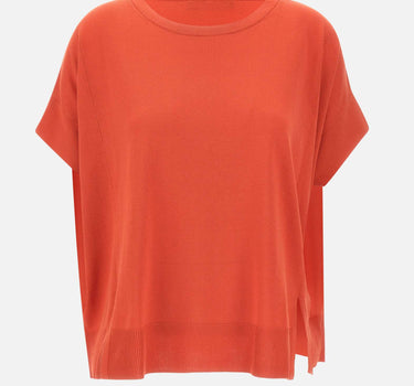 ELENA MIRO' Maglia in misto cotone a maniche corte RED Donna 