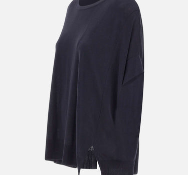 ELENA MIRO' Maglia in misto cotone a maniche corte BLUE Donna 