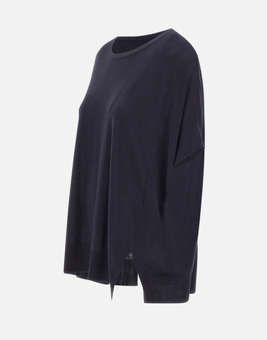 ELENA MIRO' Maglia in misto cotone a maniche corte BLUE Donna 