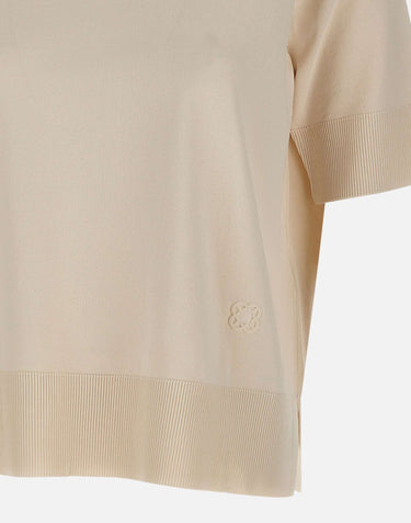 ELENA MIRO' Maglia a maniche corte in misto viscosa WHITE Donna 