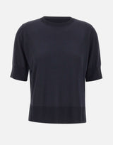 ELENA MIRO' Maglia in misto viscosa a maniche corte BLACK Donna 