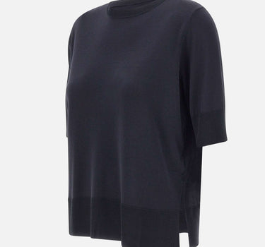 ELENA MIRO' Maglia in misto viscosa a maniche corte BLACK Donna 
