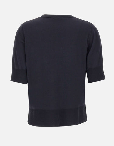 ELENA MIRO' Maglia in misto viscosa a maniche corte BLACK Donna 