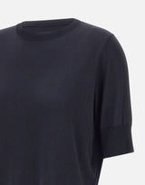 ELENA MIRO' Maglia in misto viscosa a maniche corte BLACK Donna 