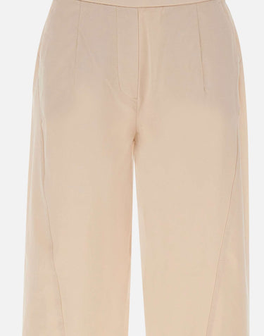 ELENA MIRO' Pantaloni affusolati in cotone BEIGE Donna 