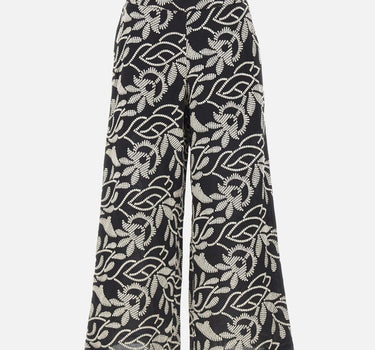 ELENA MIRO' Pantaloni con ricamo floreale MULTICOLOR Donna 