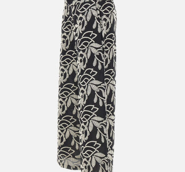 ELENA MIRO' Pantaloni con ricamo floreale MULTICOLOR Donna 