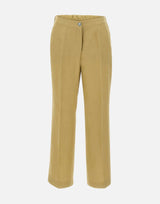 ELENA MIRO' Pantaloni in lino GREEN Donna 