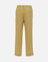 ELENA MIRO' Pantaloni in lino GREEN Donna 