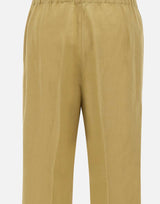 ELENA MIRO' Pantaloni in lino GREEN Donna 