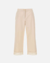 ELENA MIRO' Pantaloni con ricamo BEIGE Donna 