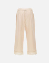 ELENA MIRO' Pantaloni con ricamo BEIGE Donna 