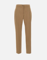 ELENA MIRO' Pantaloni in misto cotone BROWN Donna 