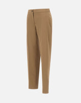 ELENA MIRO' Pantaloni in misto cotone BROWN Donna 