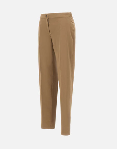 ELENA MIRO' Pantaloni in misto cotone BROWN Donna 