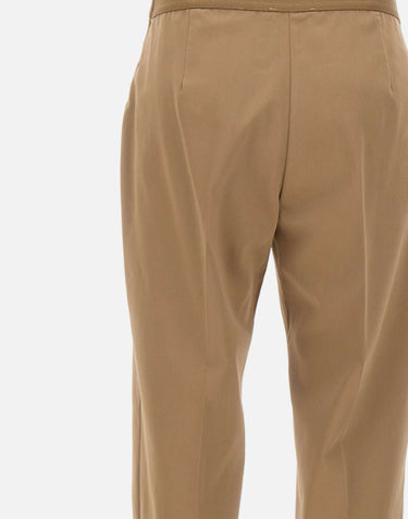 ELENA MIRO' Pantaloni in misto cotone BROWN Donna 