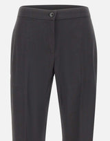 ELENA MIRO' Pantaloni in misto cotone BLACK Donna 