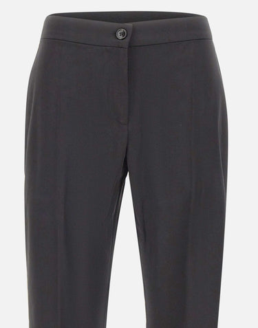 ELENA MIRO' Pantaloni in misto cotone BLACK Donna 