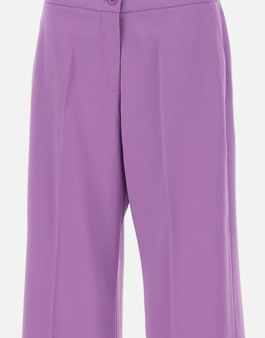 ELENA MIRO' Pantaloni sartoriali in cady PURPLE Donna 