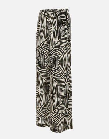 ELENA MIRO' Pantaloni in viscosa a fantasia MULTICOLOR Donna 