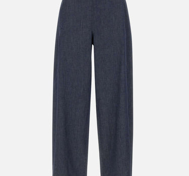 ELENA MIRO' Pantaloni palazzo effetto denim BLUE Donna 