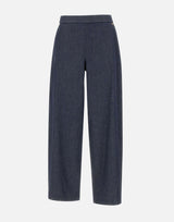 ELENA MIRO' Pantaloni palazzo effetto denim BLUE Donna 