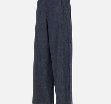 ELENA MIRO' Pantaloni palazzo effetto denim BLUE Donna 