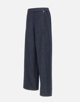 ELENA MIRO' Pantaloni palazzo effetto denim BLUE Donna 