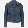 ELENA MIRO' Giacca in denim con decorazioni di pailettes BLUE Donna 