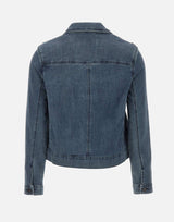 ELENA MIRO' Giacca in denim con decorazioni di pailettes BLUE Donna 