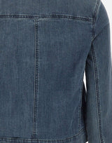 ELENA MIRO' Giacca in denim con decorazioni di pailettes BLUE Donna 