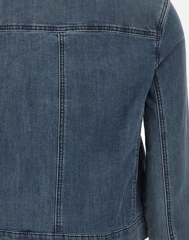 ELENA MIRO' Giacca in denim con decorazioni di pailettes BLUE Donna 